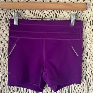 Athleta Purple Booty Workout Gym Shorts